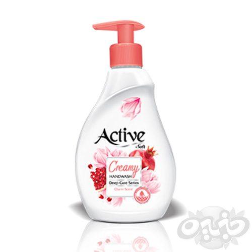 اکتیو مايع دست كرمی 350 گرم صورتی