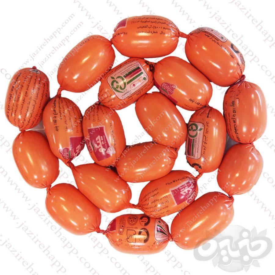 کاله سوسیس چیکو گوشت مرغ با ۱۵% پنیر فله کیلویی