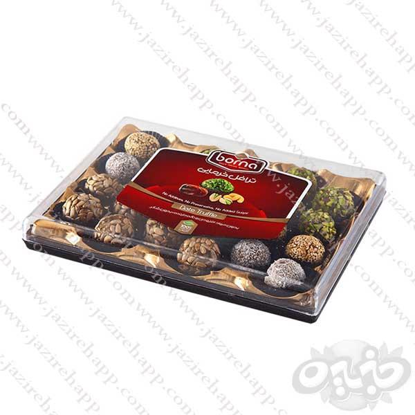 برنا ترافل خرمایی مخلوط ۲۴عددی ظرف کریستال