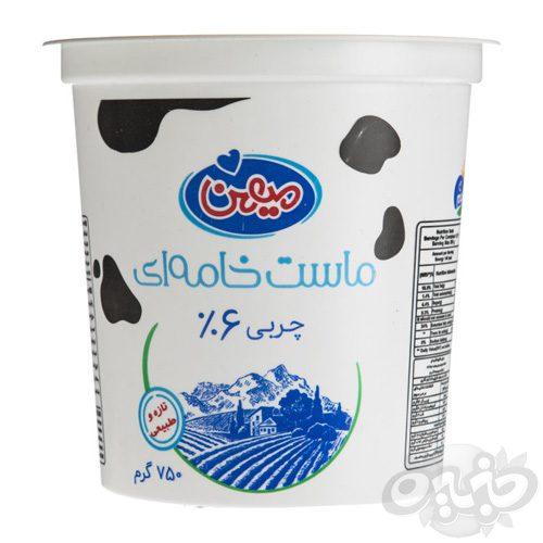 میهن ماست ست پاستوریزه خامه ای 6% چربی 750 گرم