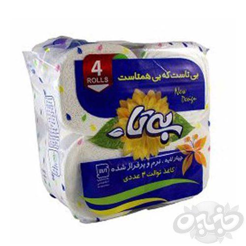 بی تا دستمال دلسی چهار قلو گلدار قدرت جذب بالا ۴ لایه