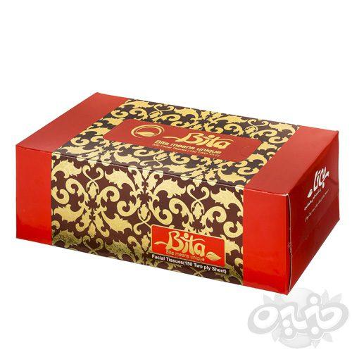 بی تا دستمال ۳۰۰ برگ کلاسیک جعبه ای طلایی ویژه تیشو خارجی