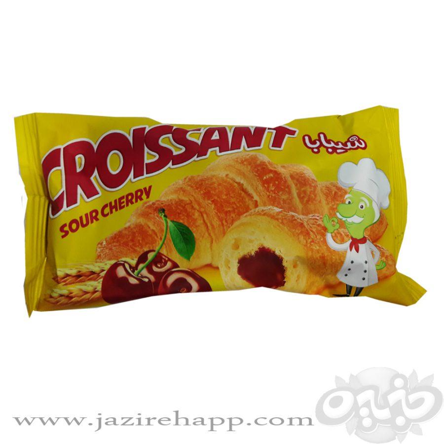 شیبابا شیرینی آردی تخمیری کروسان با مغزی آلبالو ۵۰ گرمی
