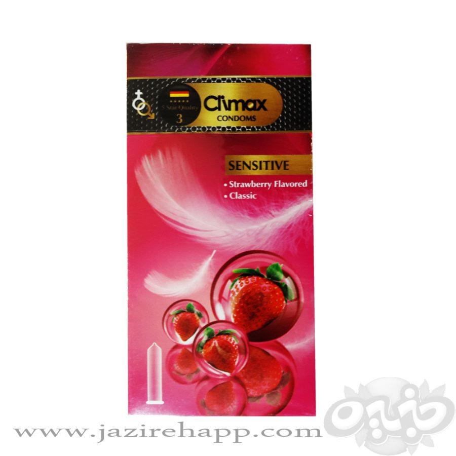 CLIMAX کاندوم حساس توت فرنگی ۱۲ عددی