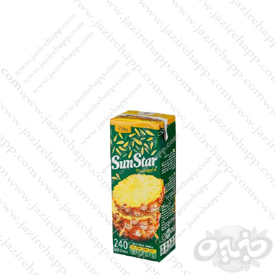 سان استار آبمیوه آناناس  پالپ دار۲۴۰ سی سی