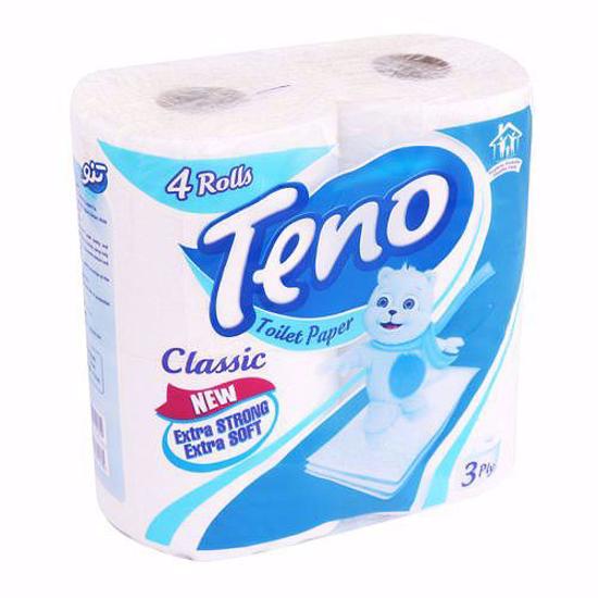 تنو دستمال کاغذ توالت کلاسیک 4 رول 3 لایه
