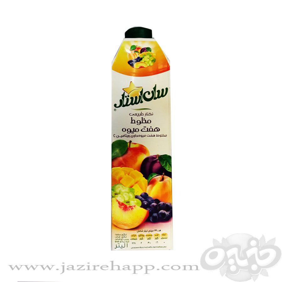 سان استار آبمیوه هفت میوه کامبی دام ۱ لیتری